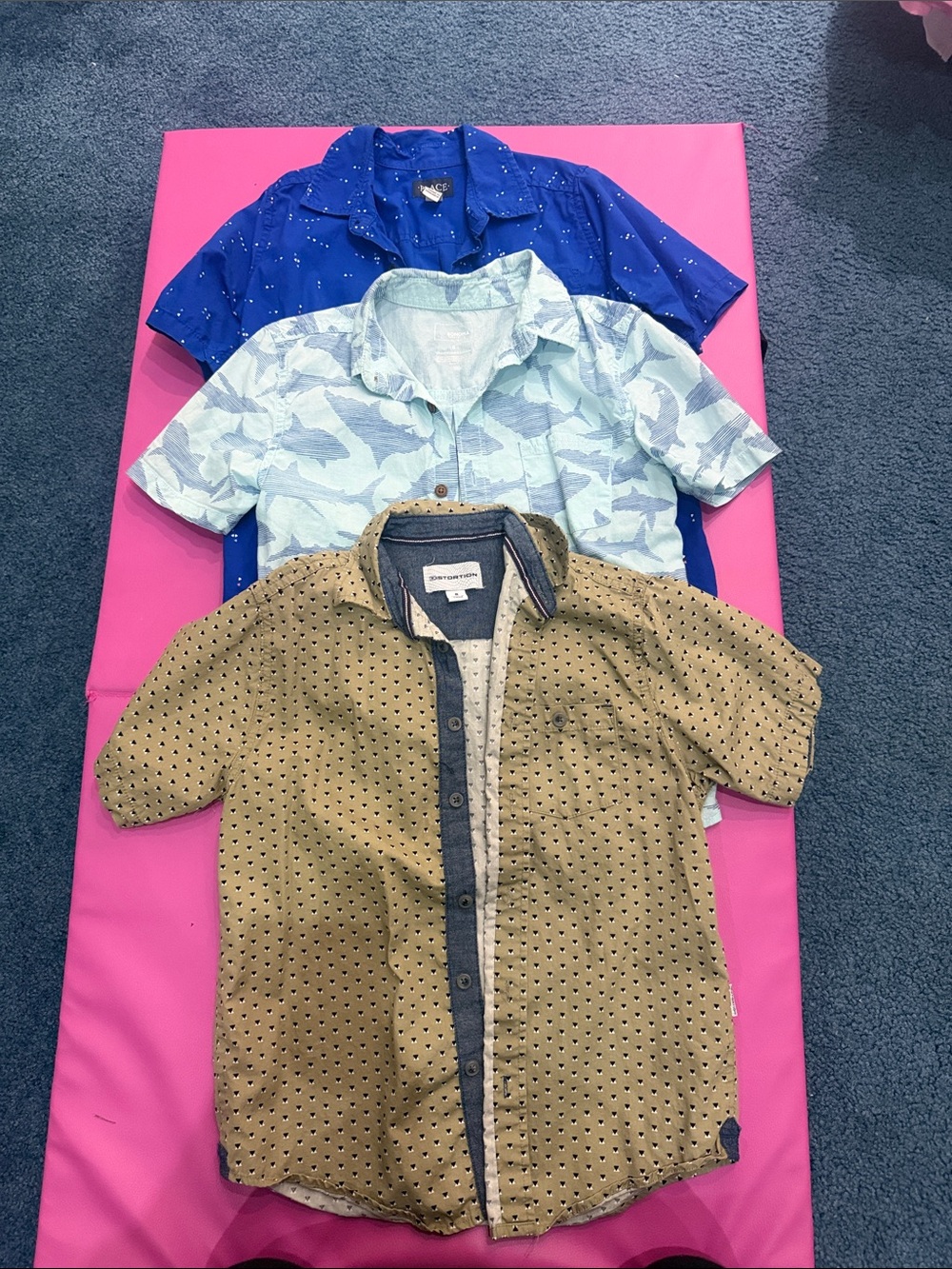 3 pack boys Short-Sleeve Button-Down Shirts
